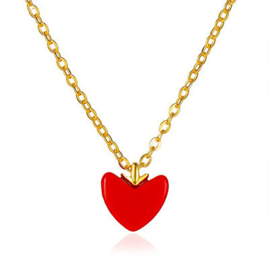 Red Heart Pendant Necklace