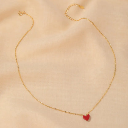 Red Heart Pendant Necklace