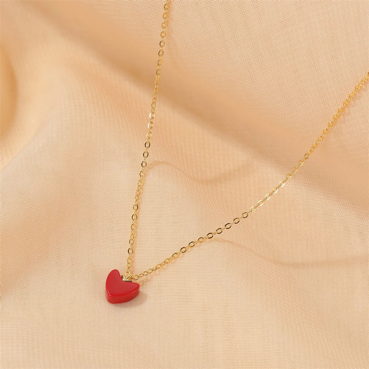 Red Heart Pendant Necklace