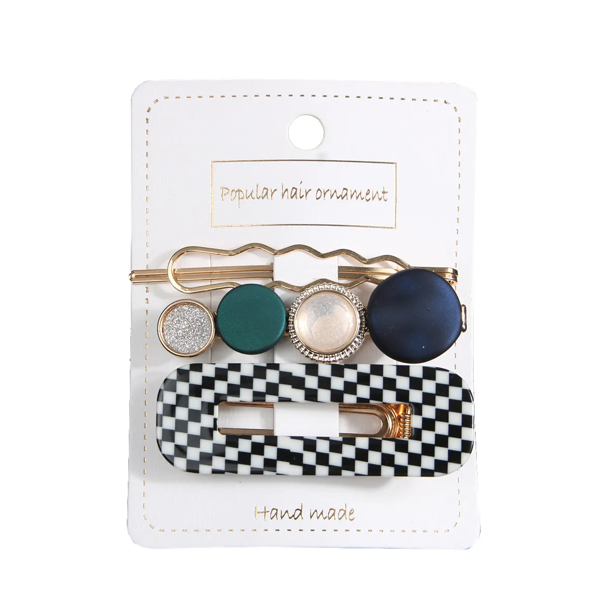 Resin And Acetic Acid Barrettes Hair Clip Set