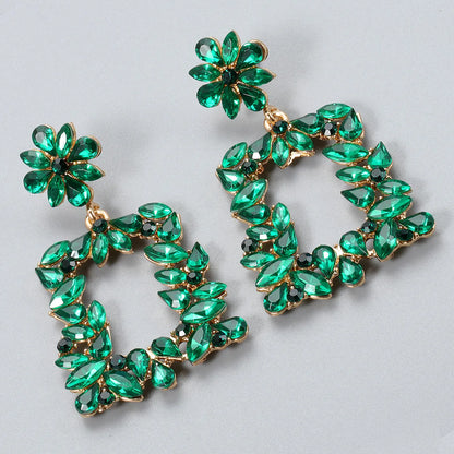 Retro Alloy Diamond Earrings Wholesale