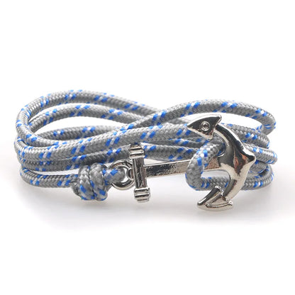 Retro Anchor Alloy Rope Wholesale Bracelets