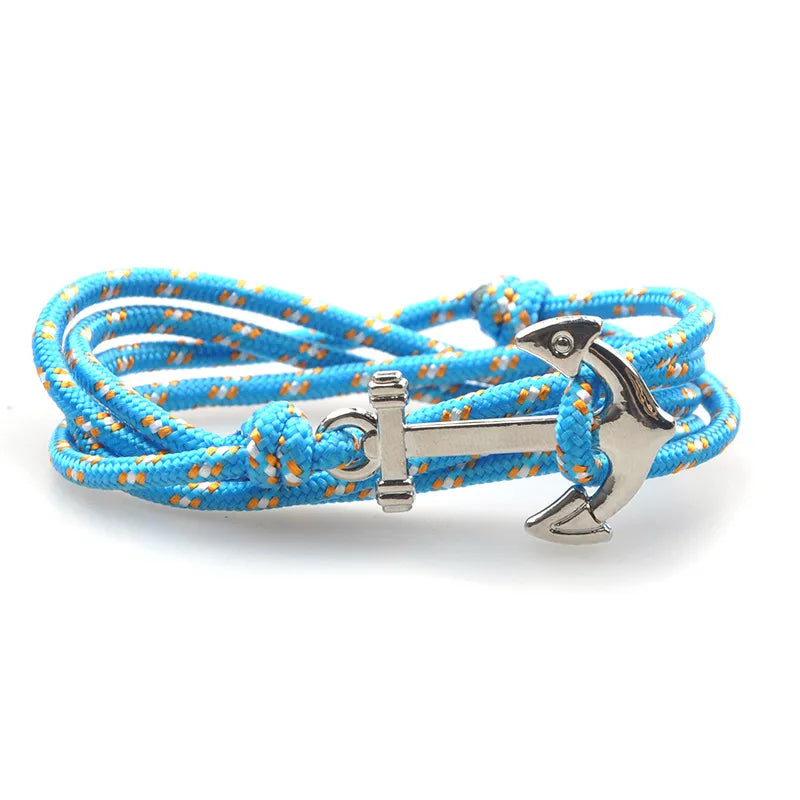 Retro Anchor Alloy Rope Wholesale Bracelets