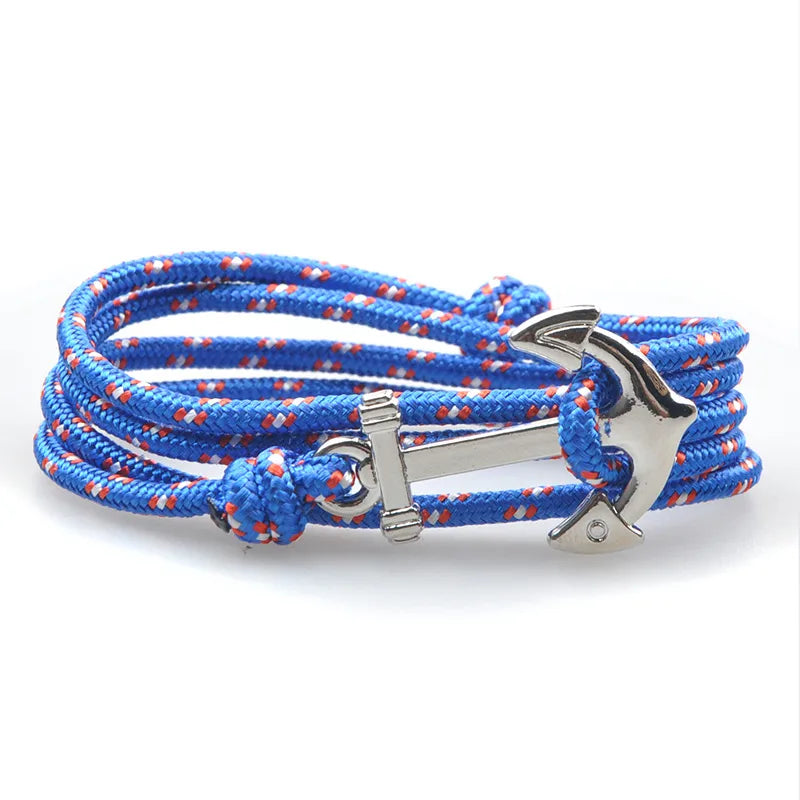 Retro Anchor Alloy Rope Wholesale Bracelets