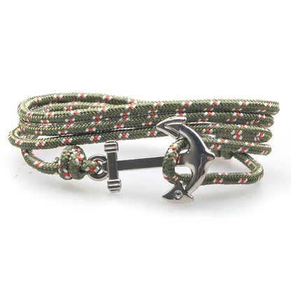 Retro Anchor Alloy Rope Wholesale Bracelets