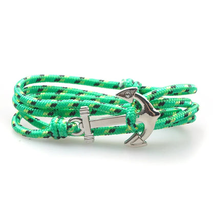 Retro Anchor Alloy Rope Wholesale Bracelets