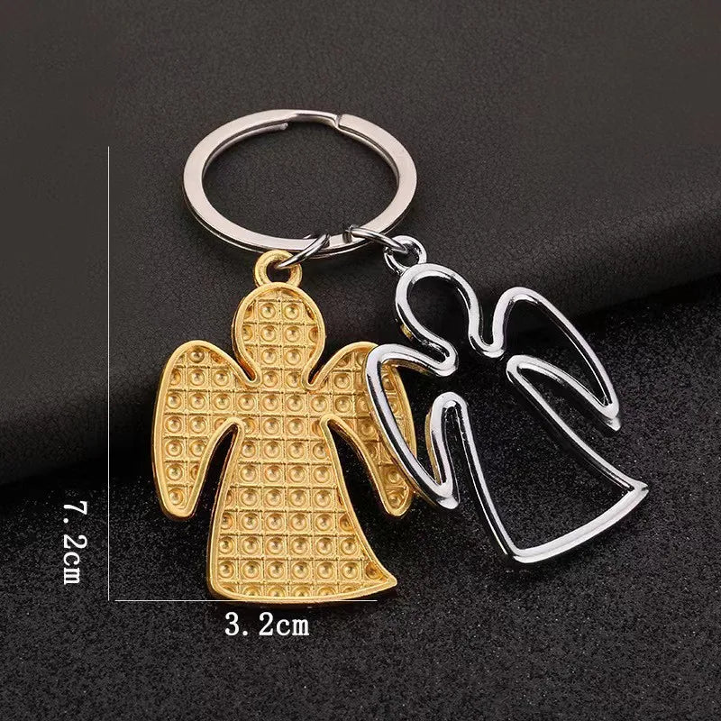 Retro Angel Alloy Bag Pendant Keychain