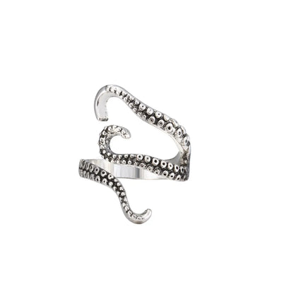 Retro Animal Heart Shape Snake Alloy Plating Rings 1 Piece