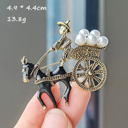 Retro Animal Lion Alloy Plating Unisex Brooches