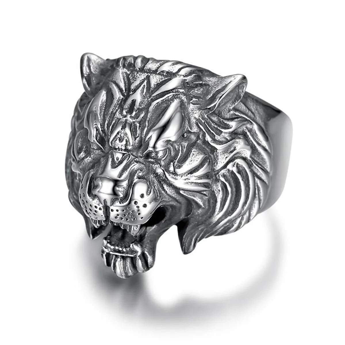 Retro Animal Stainless Steel Men'S Rings