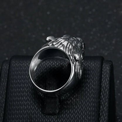 Retro Animal Stainless Steel Men'S Rings