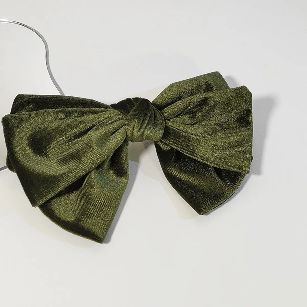 Retro Back Head Spring Clip Top Clip Fashionable Bow Velvet Headdress