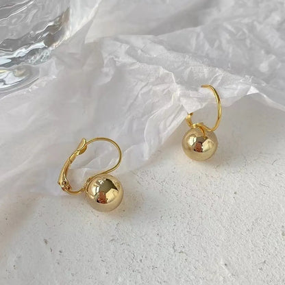 1 Pair Retro Ball Plating Alloy Earrings