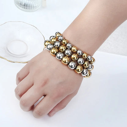 Retro Ball Stainless Steel Plating Men'S Bracelets