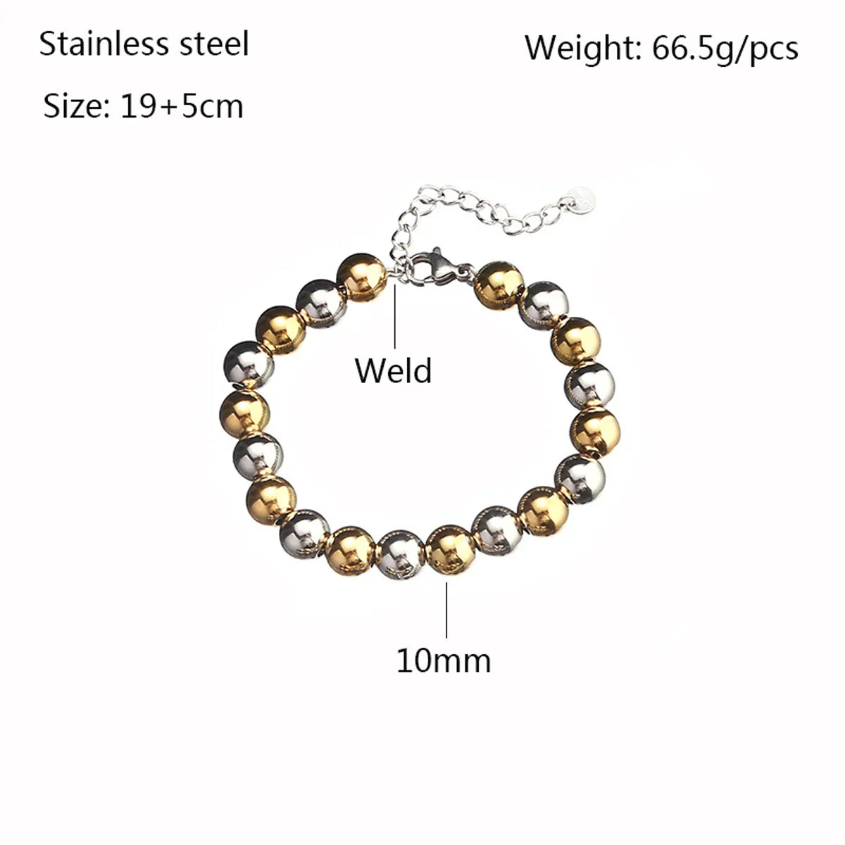 Retro Ball Stainless Steel Plating Men'S Bracelets