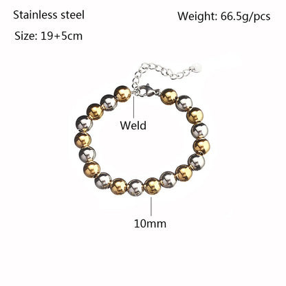 Retro Ball Stainless Steel Plating Men'S Bracelets