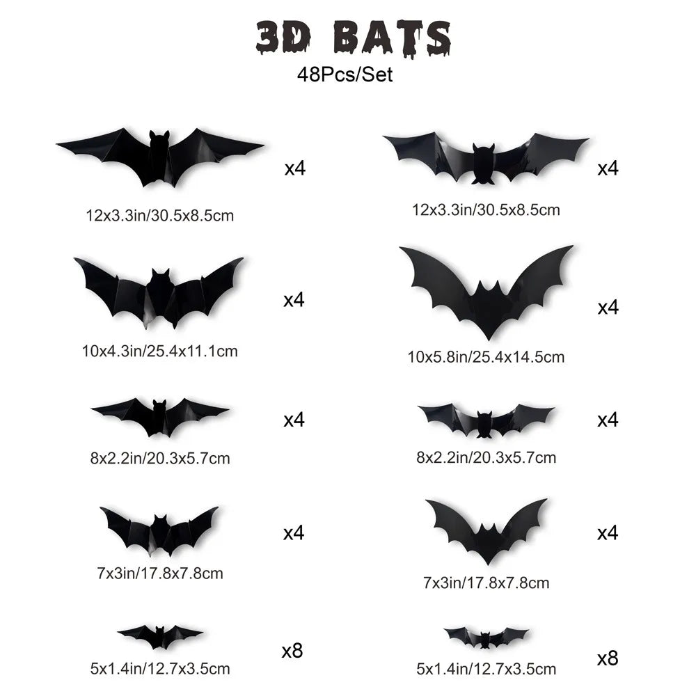 Retro Bat Pvc Wall Sticker