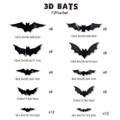 Retro Bat Pvc Wall Sticker