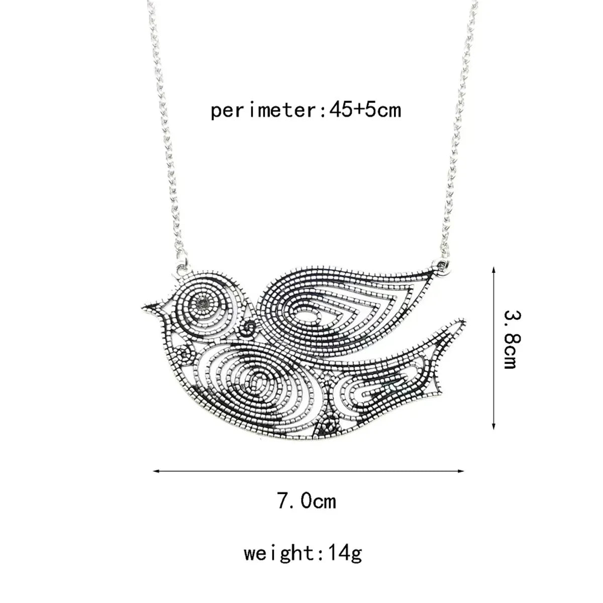 Retro Bird Alloy Plating Women'S Pendant Necklace Necklace Choker