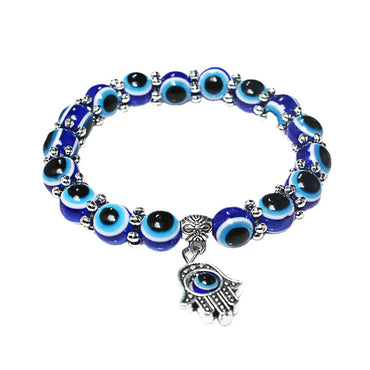 Retro Blue Eyes Palm Beads Pendant Bracelet Wholesale Gooddiy