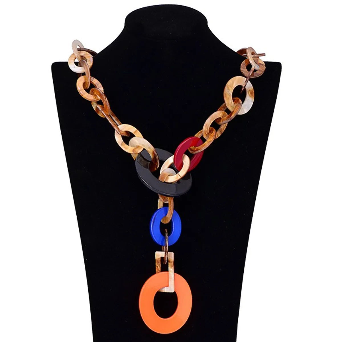 Retro Bohemian Classic Style Geometric Resin Women'S Necklace