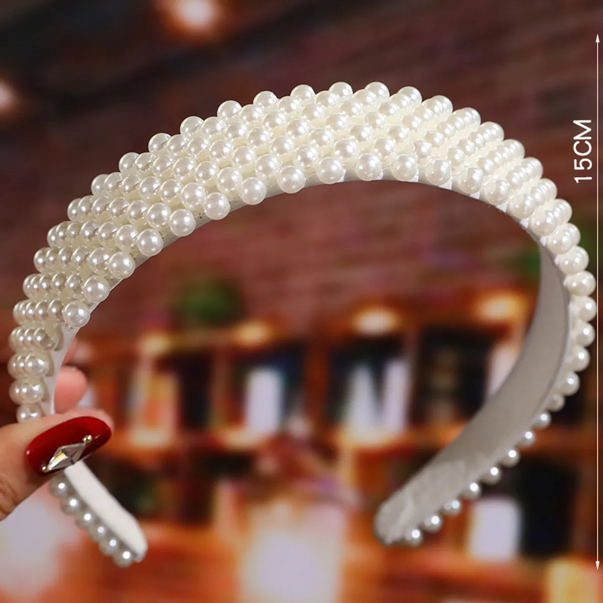 Retro Bow Knot Alloy Pearl Hair Band