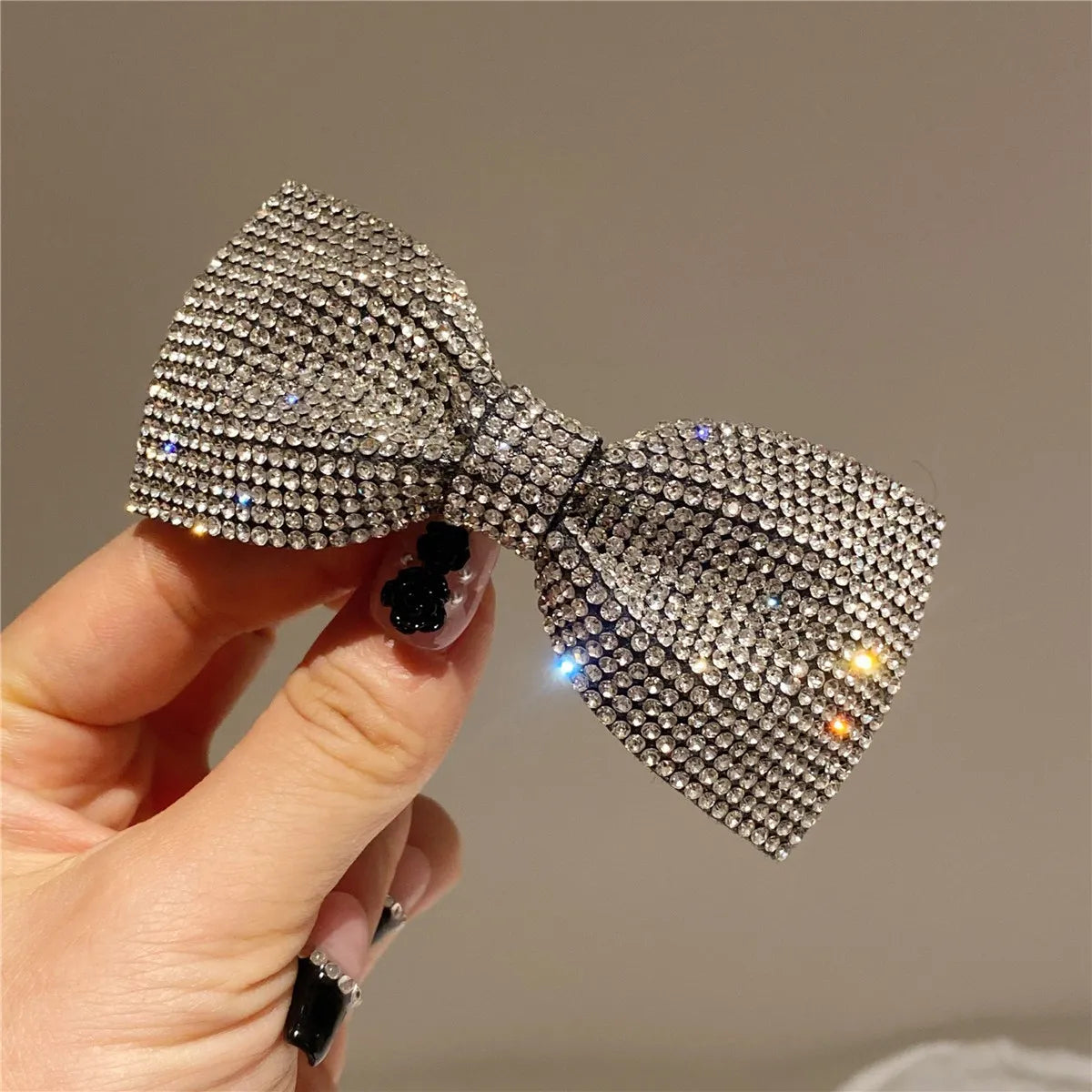 Retro Bow Knot Rhinestone Hair Tie