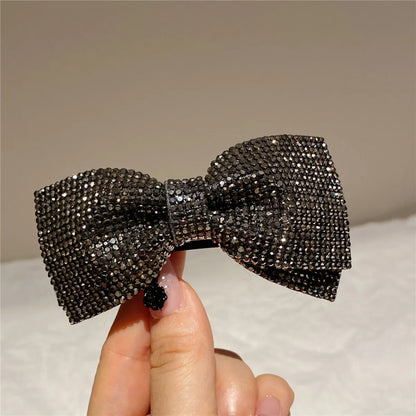 Retro Bow Knot Rhinestone Hair Tie