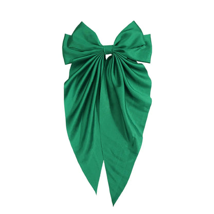 Women'S Retro Bow Knot Satin Material Handmade Hair Clip