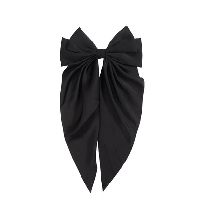 Women'S Retro Bow Knot Satin Material Handmade Hair Clip