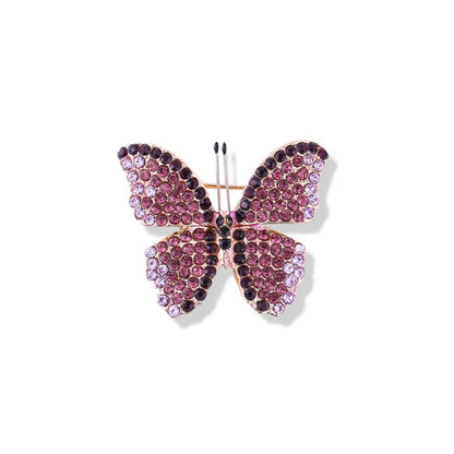 Retro Butterfly Alloy Inlay Zircon Women'S Brooches