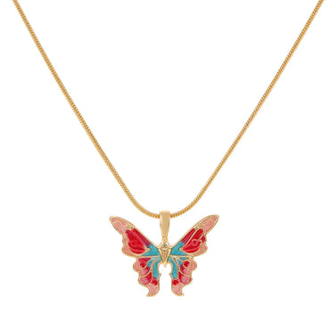 Retro Butterfly Alloy Women'S Pendant Necklace 1 Piece