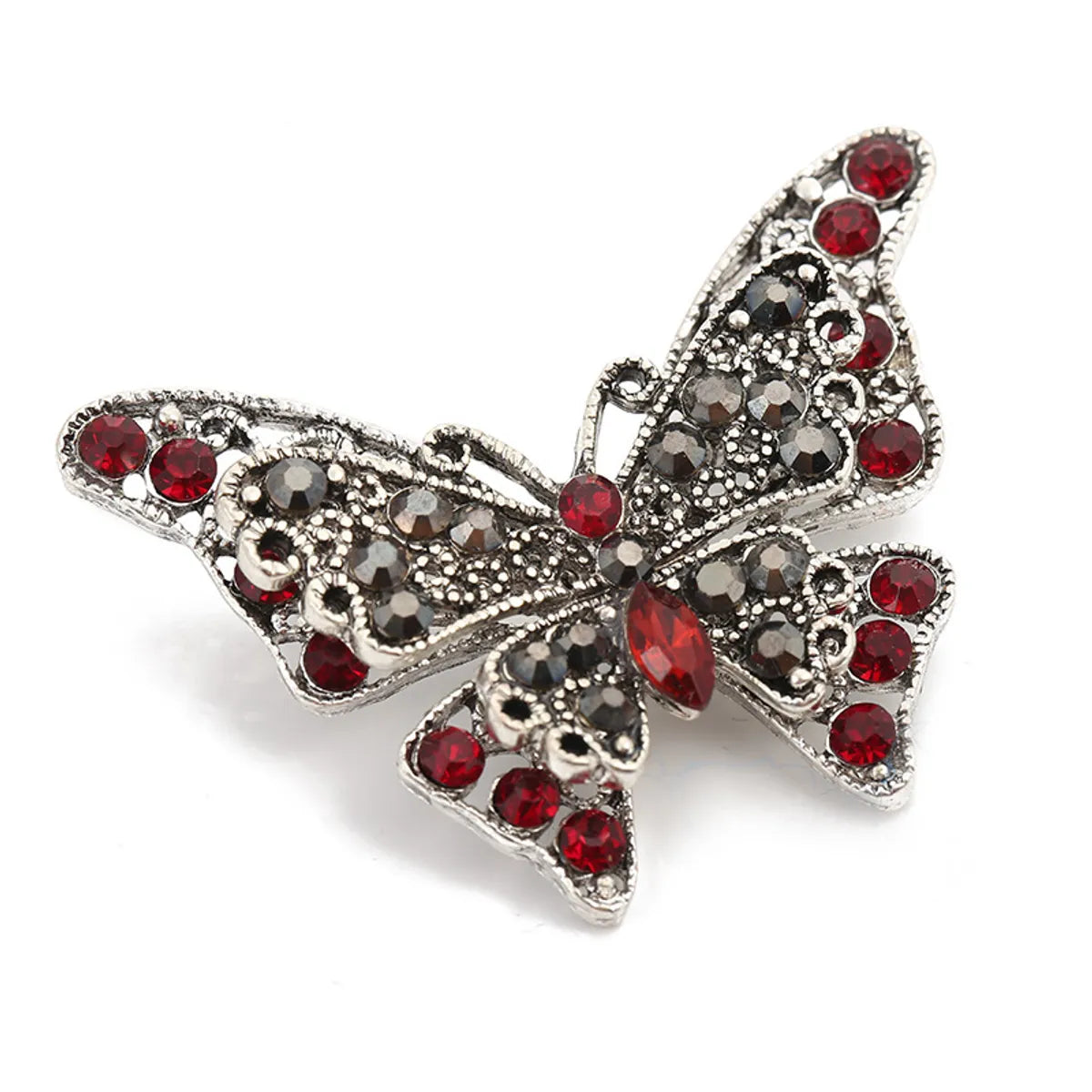 Retro Butterfly Imitation Pearl Alloy Rhinestone Women'S Brooches