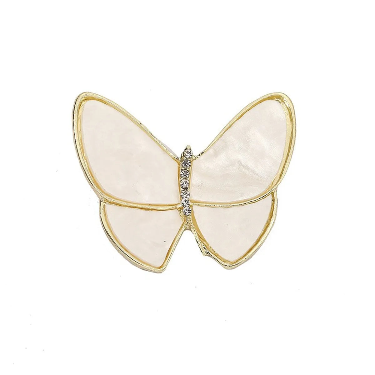 Retro Butterfly Imitation Pearl Alloy Rhinestone Women'S Brooches