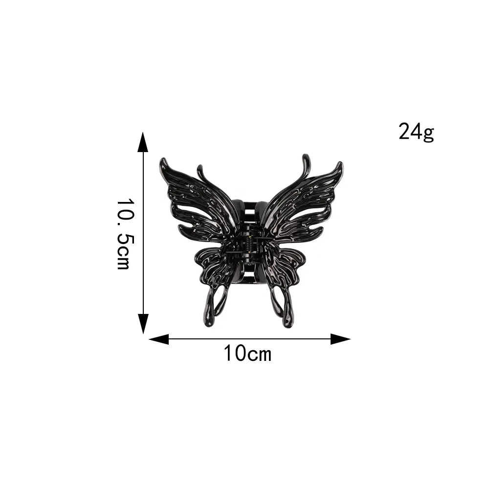 Retro Butterfly Plastic Resin Hair Claws 1 Piece