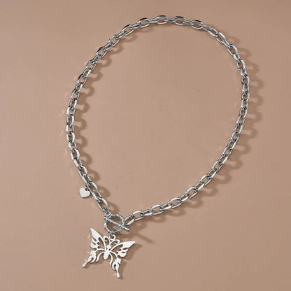 Butterfly Stainless Steel Polishing Necklace