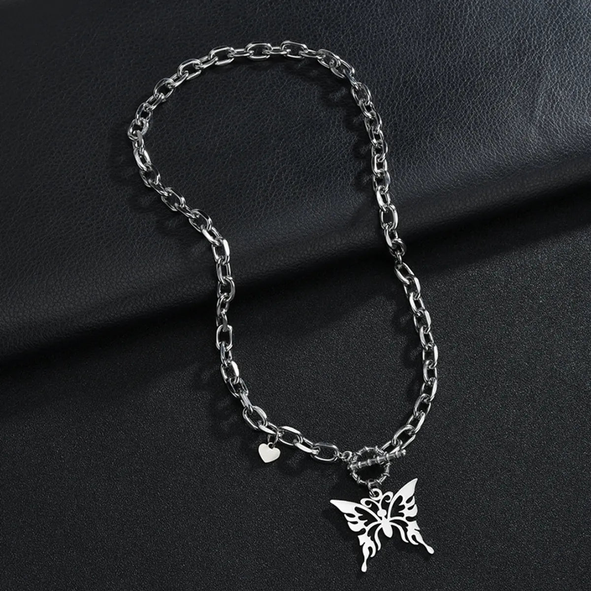 Butterfly Stainless Steel Polishing Necklace