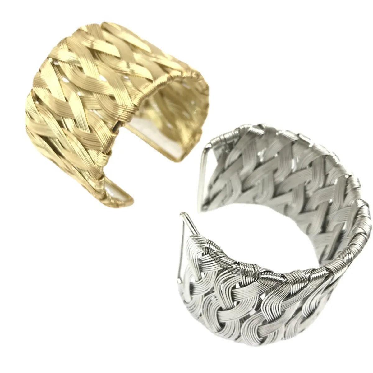 Retro C Shape Alloy Plating Unisex Bangle