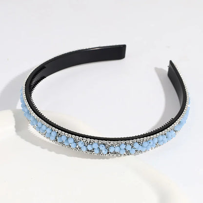 Women'S Retro C Shape Rhinestone Handmade Hair Band