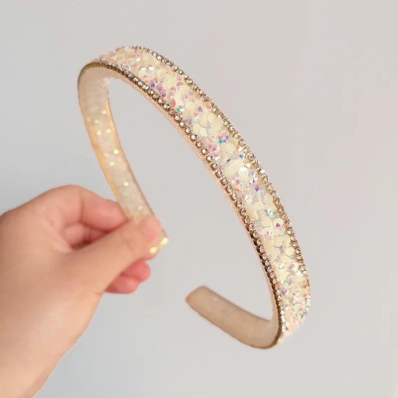 Women'S Retro C Shape Rhinestone Handmade Hair Band