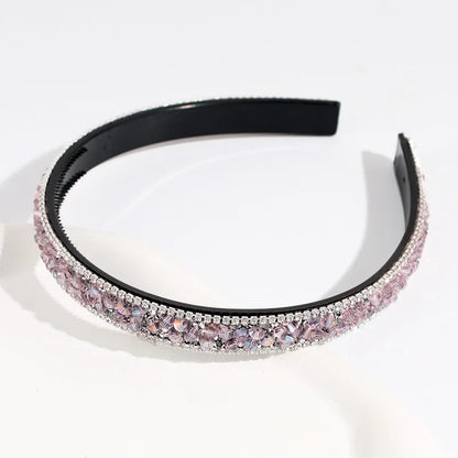 Women'S Retro C Shape Rhinestone Handmade Hair Band