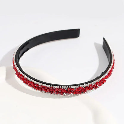 Women'S Retro C Shape Rhinestone Handmade Hair Band