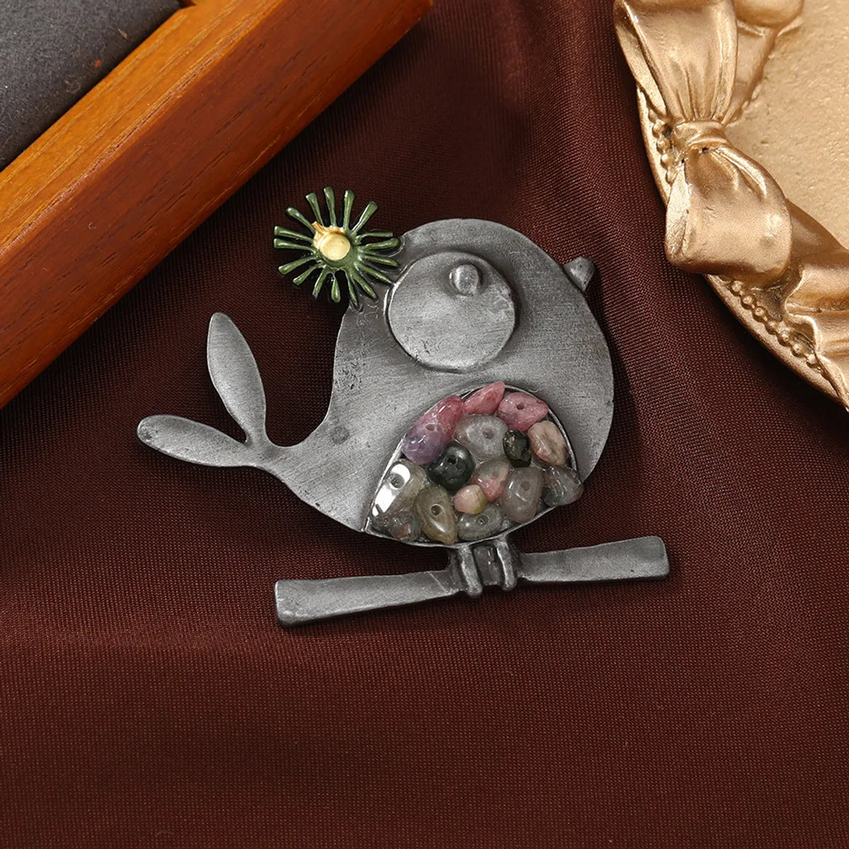 Retro Cartoon Bird Alloy Plating Unisex Brooches