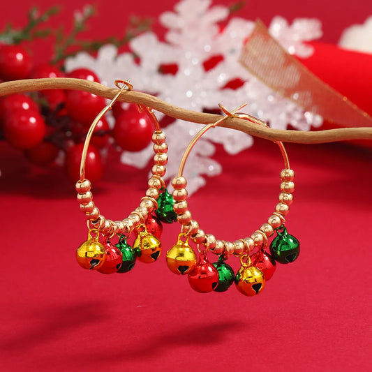 1 Pair Retro Christmas Tree Snowman Elk Epoxy Alloy Drop Earrings