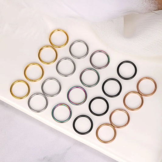 Retro Circle Titanium Steel Nose Ring 1 Piece