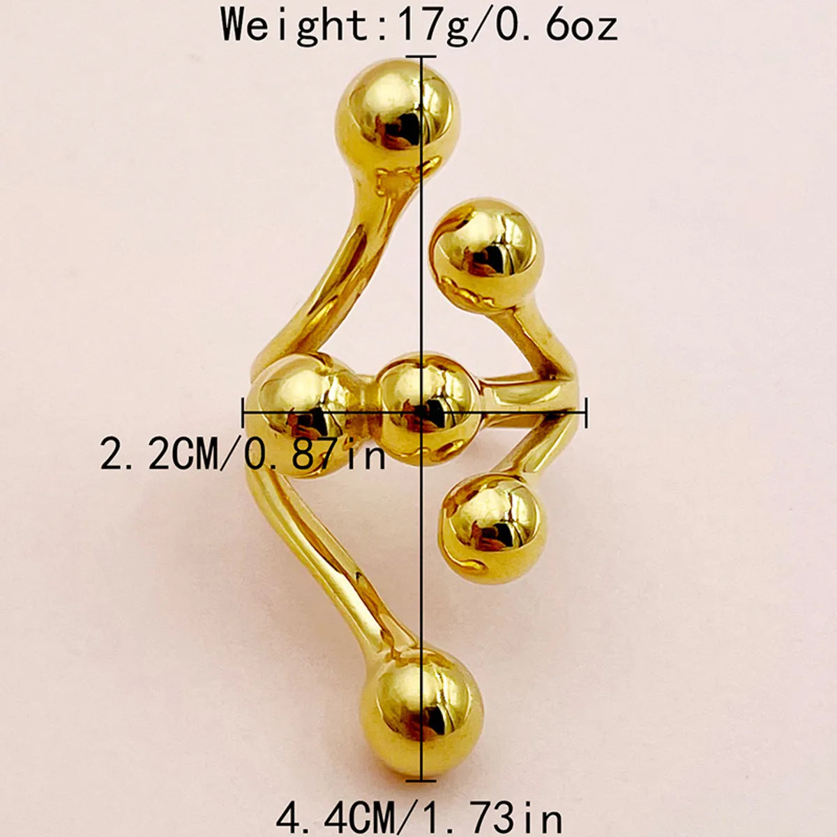 Retro Classic Style Geometric Water Droplets Stainless Steel Plating Open Rings