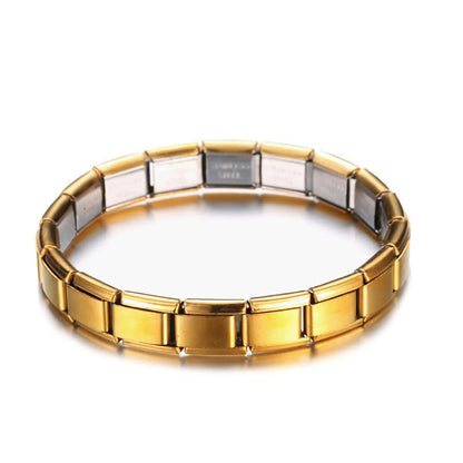 Retro Classic Style Round Square Stainless Steel Unisex Bangle