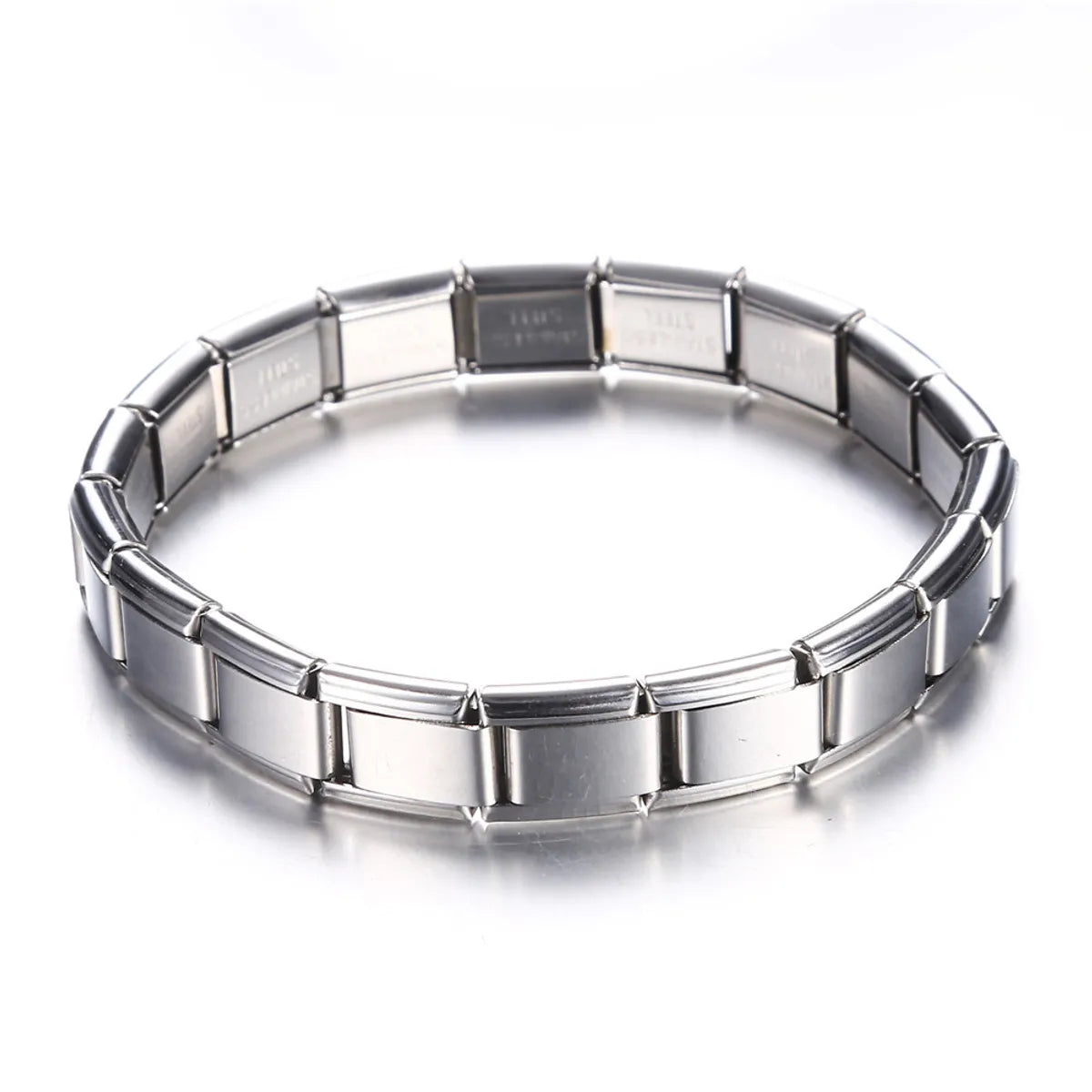 Retro Classic Style Round Square Stainless Steel Unisex Bangle