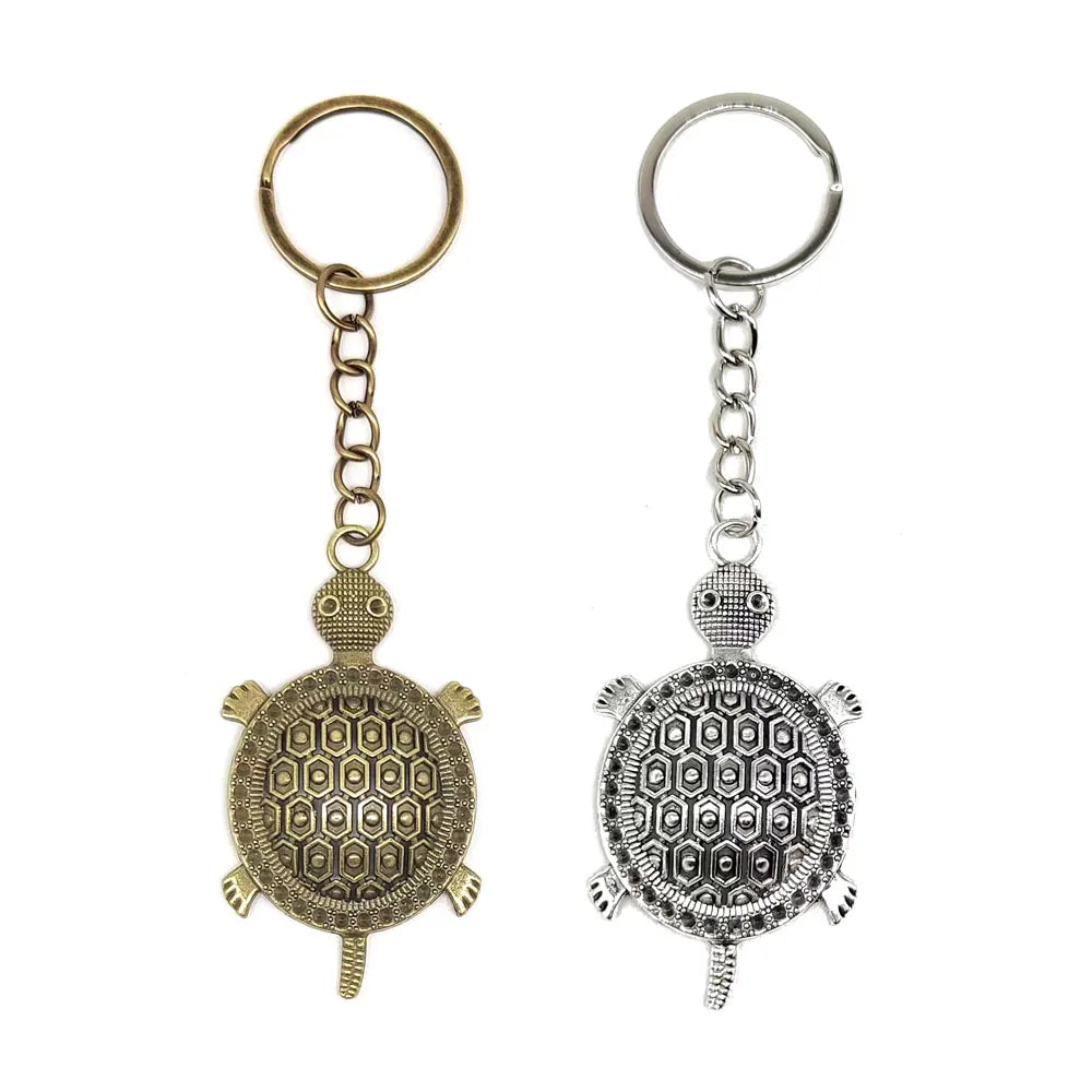 Retro Classic Style Tortoise Alloy Plating Bag Pendant Keychain