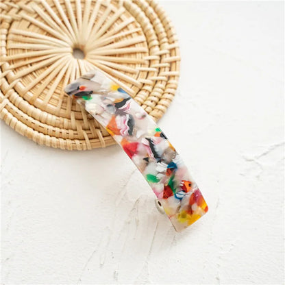 Retro Colorful Leopard Acetic Acid Sheets Handmade Hair Clip